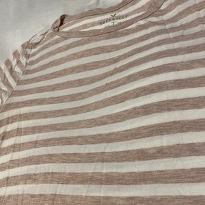 Pink striped American eagle T-shirt